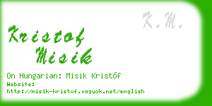 kristof misik business card